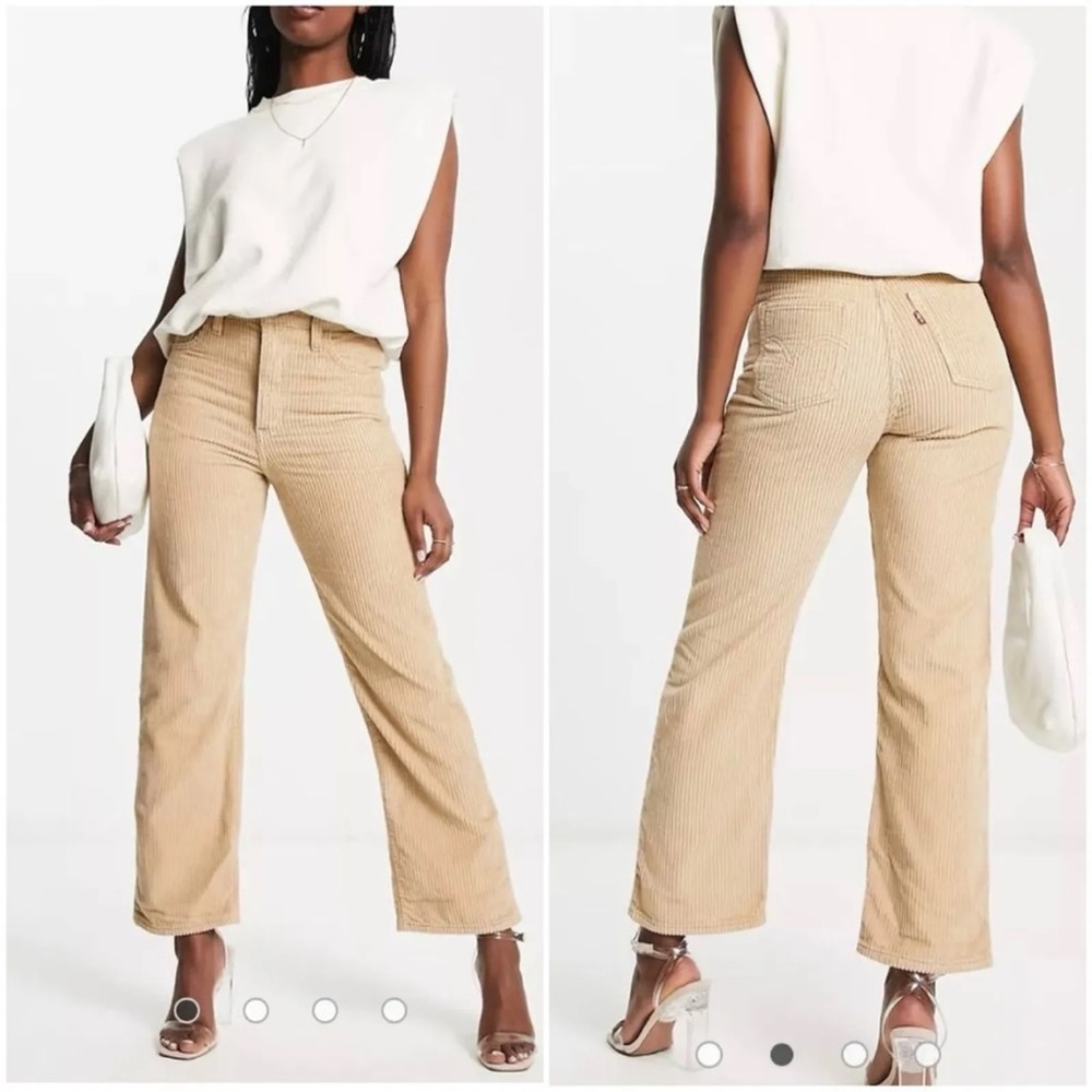 Levi's Tan Cropped Corduroy Pants